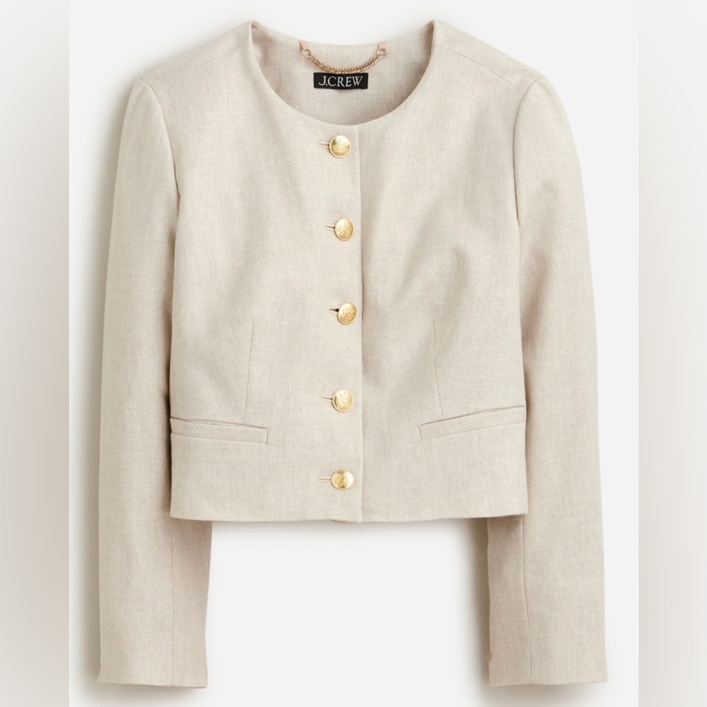 Jcrew Louisa lady jacket in stretch linen blend